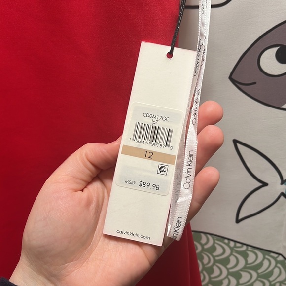 Calvin Klein Cocktail Dress Hot Pink Size 12 NWT - Picture 4 of 7